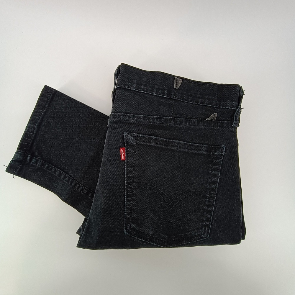 Levis 510 Skinny Jeans Mens 32x34 Black Denim Stretch Slim Fit Modern Casual